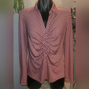 Jules & Leopold Pink Patterned Blouse L